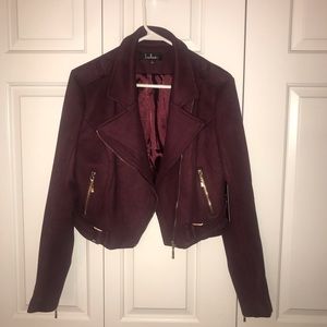 Maroon Moto Jacket